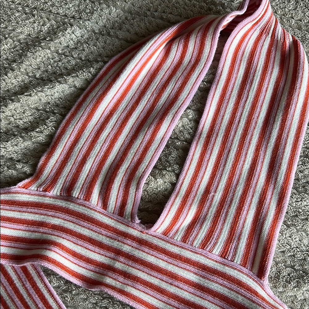 Striped Halter Top - Picture 2 of 2
